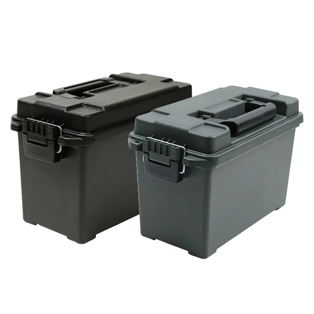 Plastic Ammo Box Storage Military Style 30/50 Ammo Can Tactical